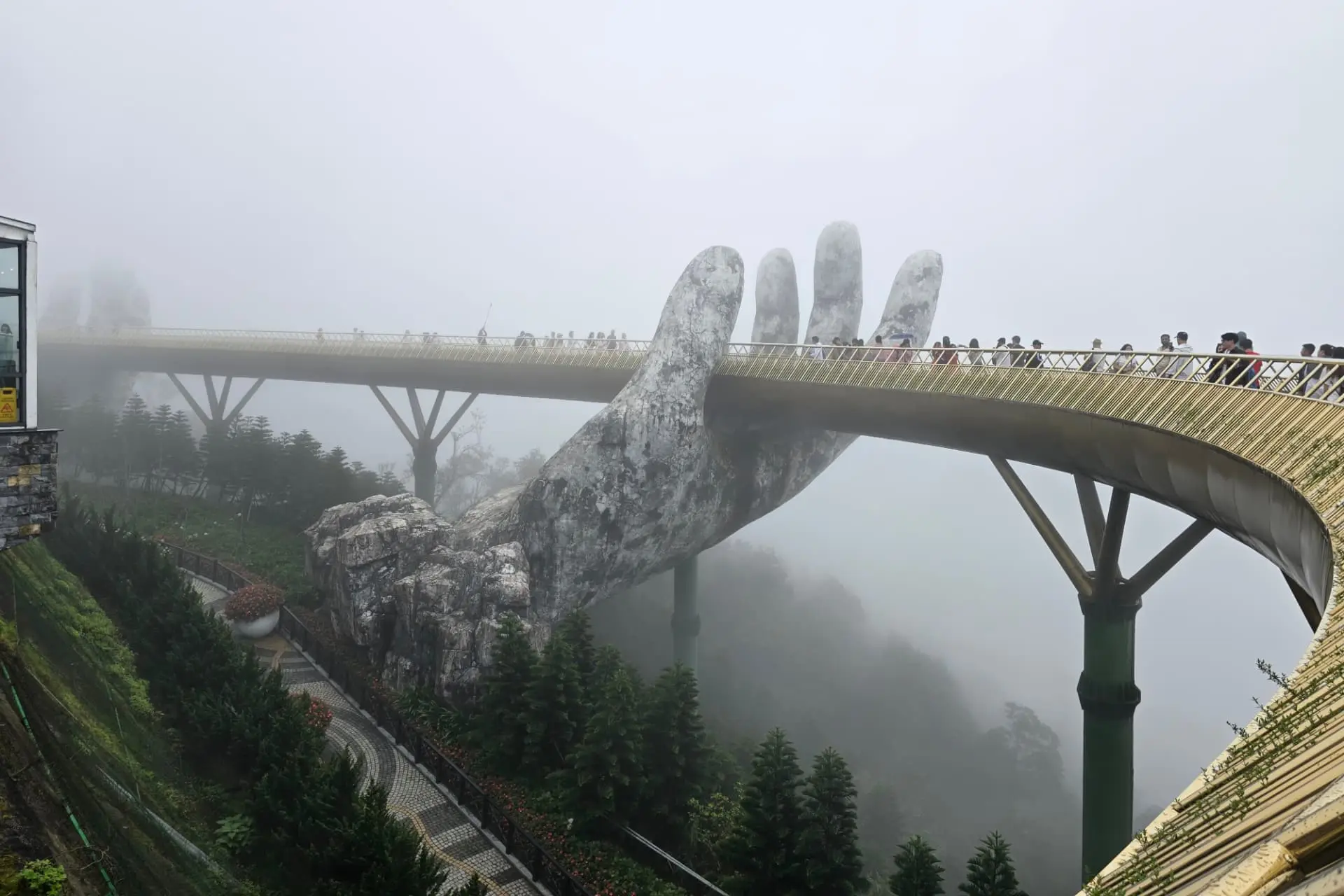 The Golden Bridge at Ba Na Hills near Da Nang