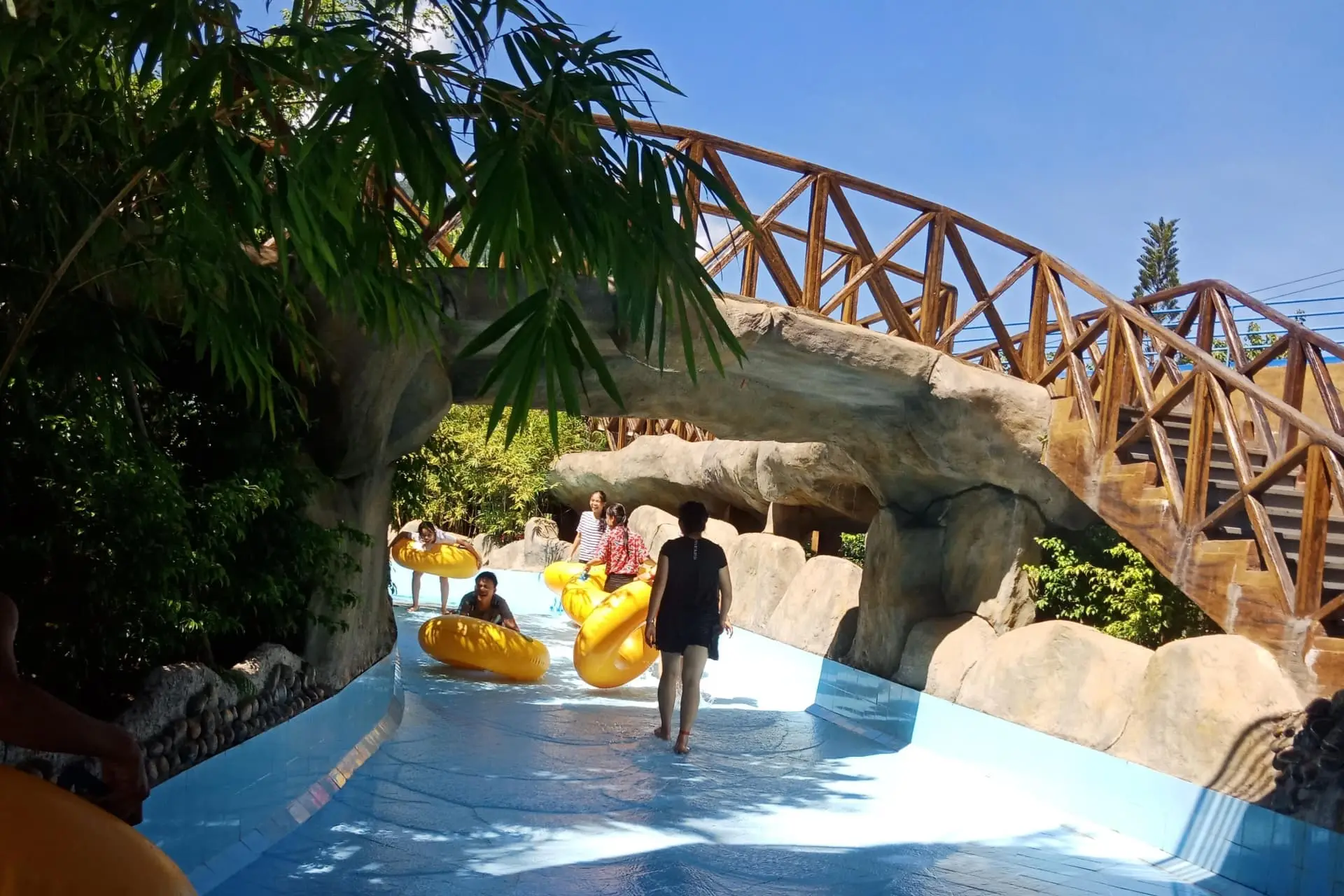 Water-park facilities and slides at Nui Than Tai near Da Nang